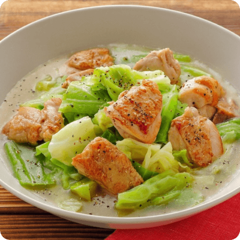 鶏とキャベツのうま塩バター煮