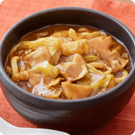 豚肉とキャベツの和風カレーうどん